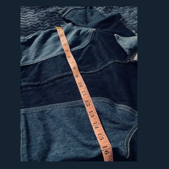 Stoned Immaculate Womens Size Medium Denim Romper Short Sleeve USA Made *No Belt - Picture 4 of 5